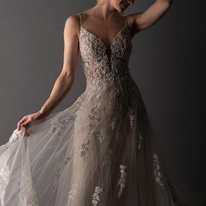 Martina Liana Wedding Gown, Ivory, Size 14